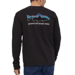 Patagonia Long-Sleeved Home Water Trout Responsibili-Tee Shirt - Men's -Aerelle Style Shop 1078323 800 auto