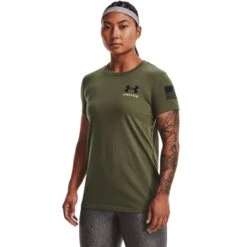 Under Armour Freedom Banner T-Shirt - Women's -Aerelle Style Shop 1100586 800 auto