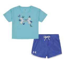 Under Armour Flutter Logo T-Shirt And Short Set - Toddler