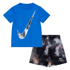 Nike Dri-FIT Tie Dye Graphic Tee & Mesh Short Set - Toddler